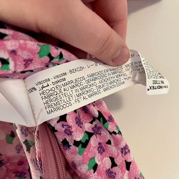 Zara Pink Floral Cropped Blouse - Picture 2 of 5